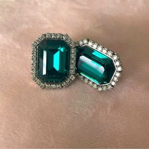 Swarovski Emerald Earrings. Free Swarovski bracelet with purchase (see listing)